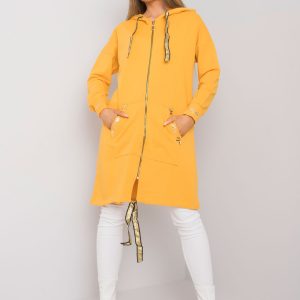 Yellow long zipper sweatshirt Ermelinde