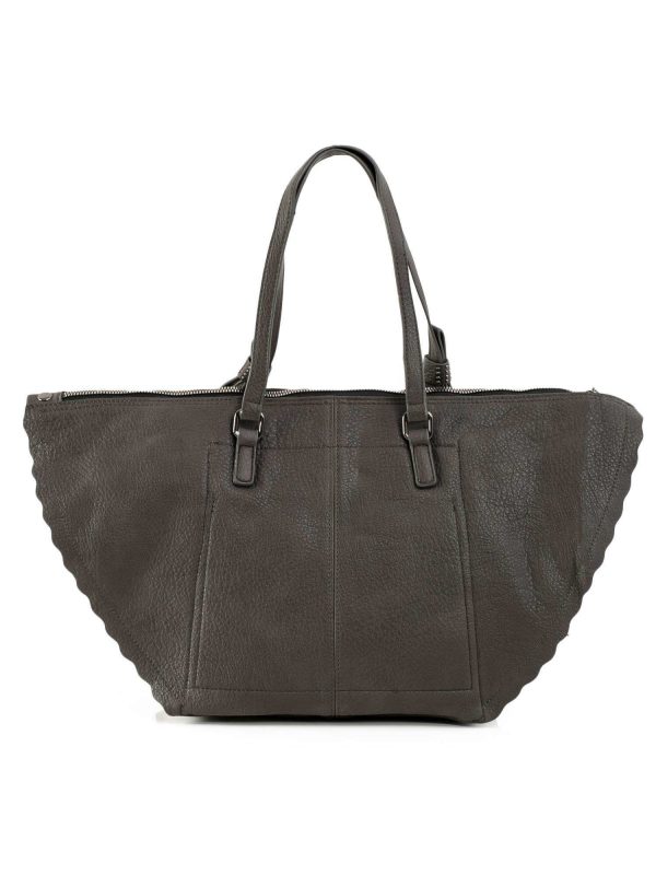 Grey Women's Bag with studs