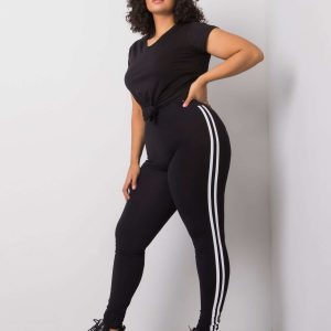 Millie Black Plus Size Cotton Leggings