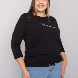 Black plus size blouse Nova