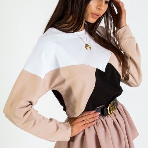 Beige and black Distance sweatshirt