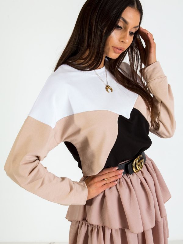 Beige and black Distance sweatshirt