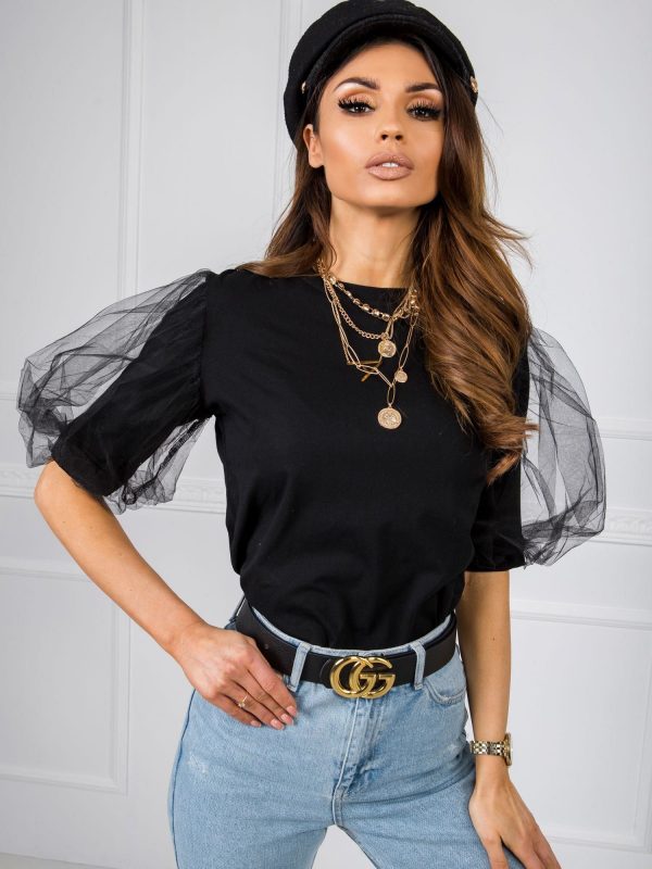 Hannah black blouse