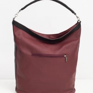 Burgundy large women's bag