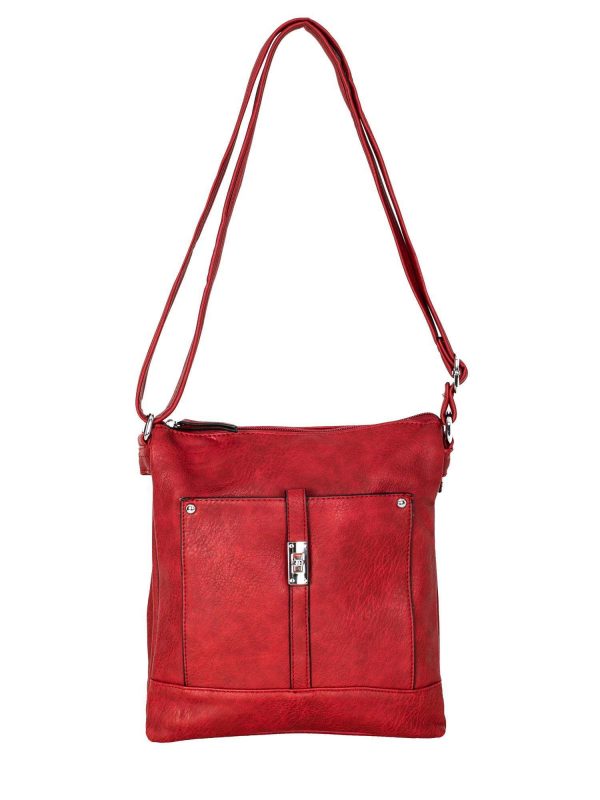 Dark red women's handbag