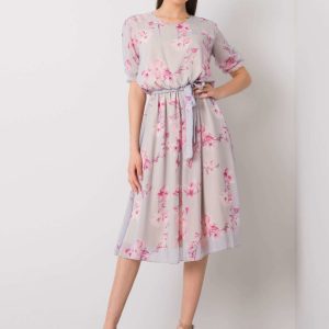 Grey Audette flower dress