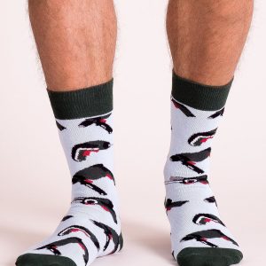 Light Blue Printed Men's Socks