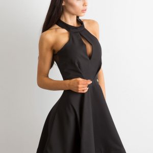 BY O LA LA Flared dress black