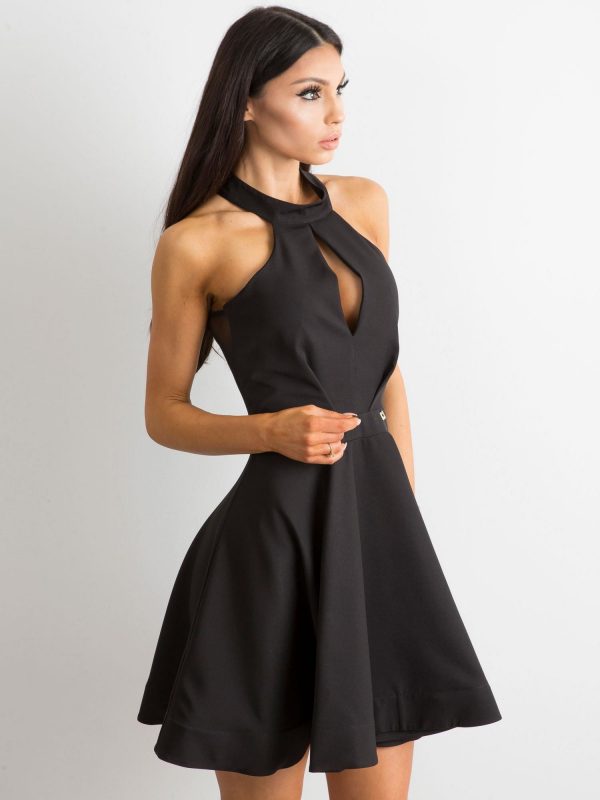 BY O LA LA Flared dress black