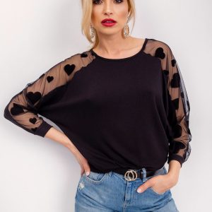 RUE PARIS Black blouse Carla