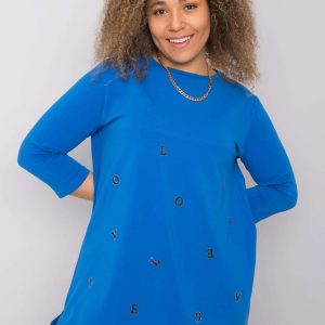 Dark Blue Alicia Cotton Blouse