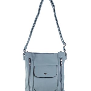 Light Blue Ladies Long Strap Shoulder Bag