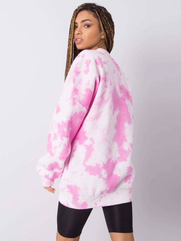 Tamara RUE PARIS pink tie-dye sweatshirt