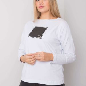 Jalissa White Plus Size Cotton Blouse