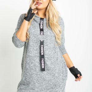 Grey tunic plus size Fairy