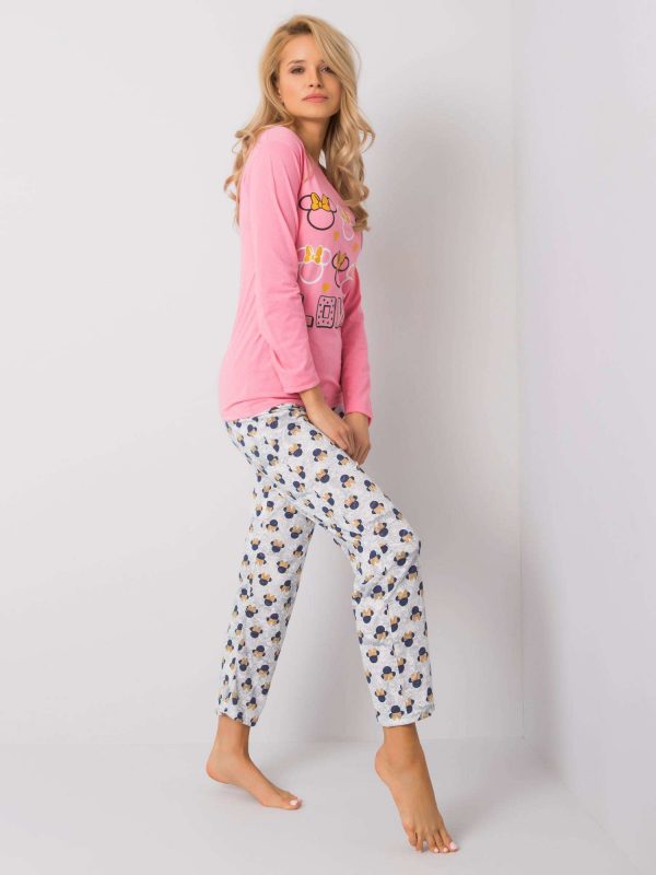 Pink and grey women's pajamas