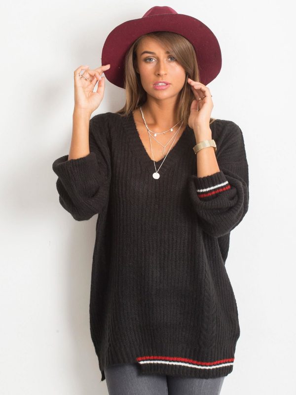 RUE PARIS Black Romance sweater