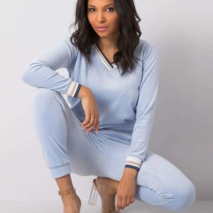 Blue velour set Esti RUE PARIS