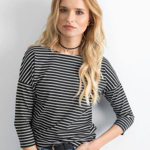 Black and White Striped Ladies Blouse