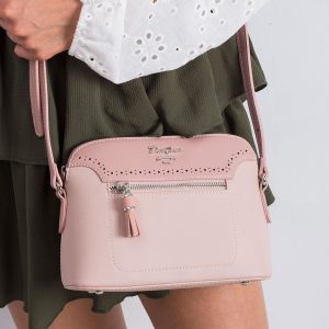 Pink Eco Leather Messenger Bag