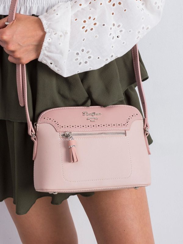 Pink Eco Leather Messenger Bag