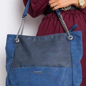 Dark blue eco leather bag