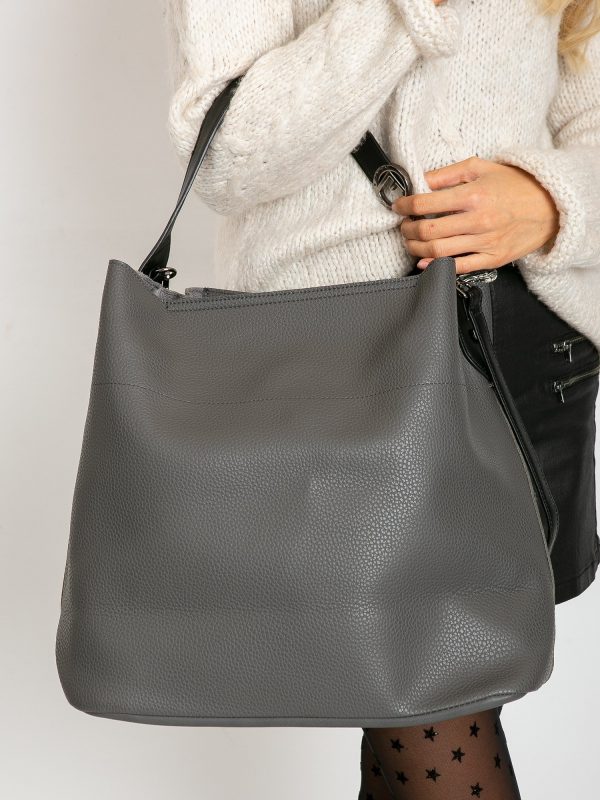 Grey large handbag