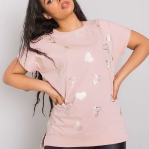 Dirty Pink Plus Size Zandra Cotton Blouse