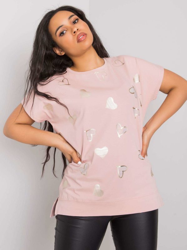 Dirty Pink Plus Size Zandra Cotton Blouse