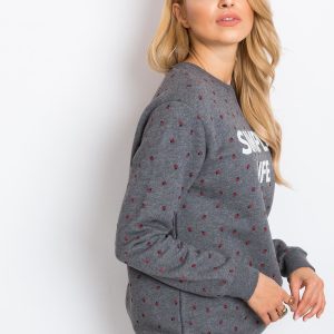 RUE PARIS Dark Grey Sweatshirt Saige