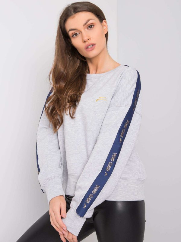 Grey-navy sweatshirt Sibby FOR FITNESS