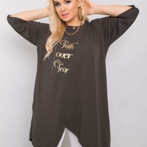 Dark khaki tunic Tamsin