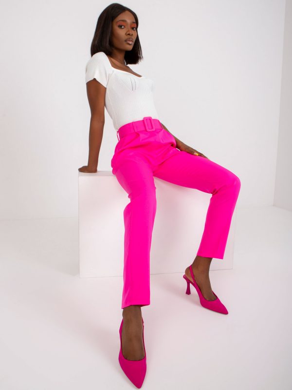 Fluo pink suit pants with Giulia pockets