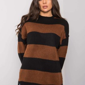 Brown and black striped sweater Nine