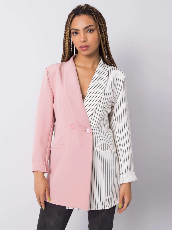 White and pink Ayra blazer