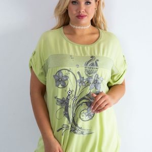 Light green blouse Mounty PLUS SIZE