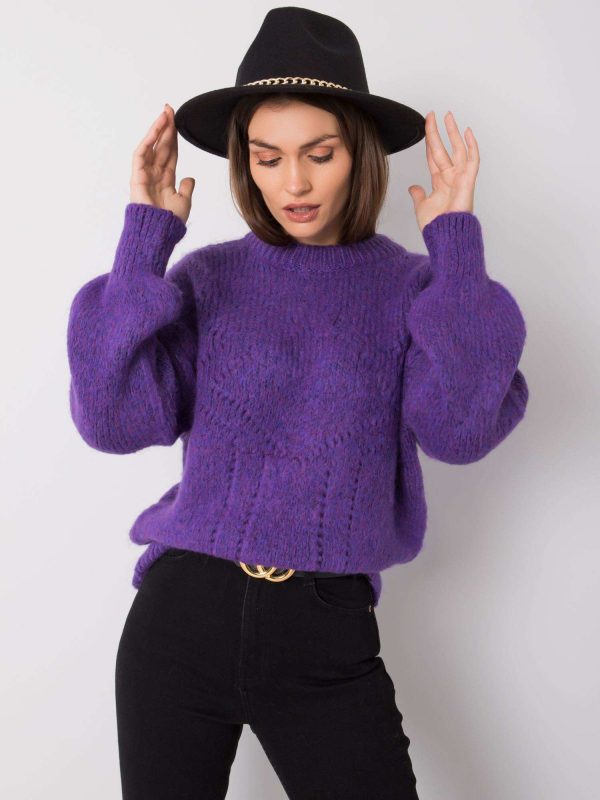 Silvia RUE PARIS purple sweater