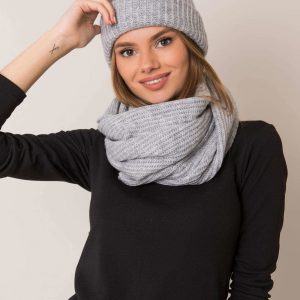 Gray hat and scarf set RUE PARIS