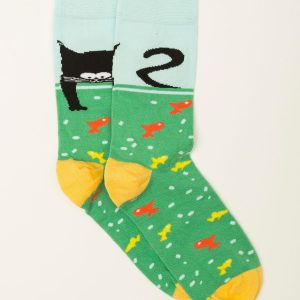 Green and yellow men's socks