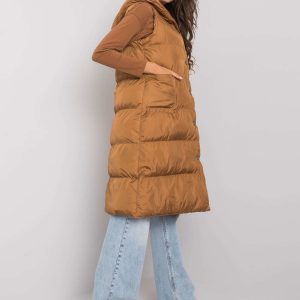 Brown Chase Hooded Quilted Vest