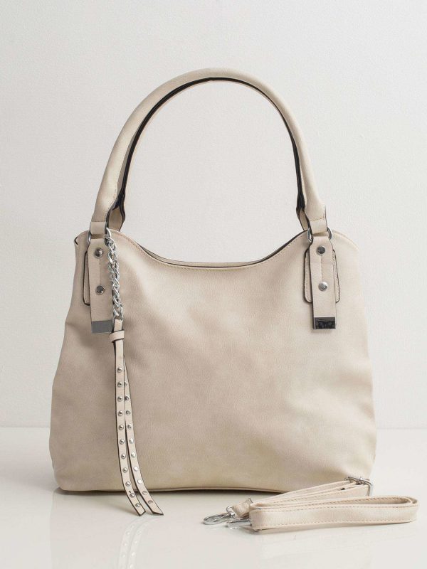 Light beige hobo bag