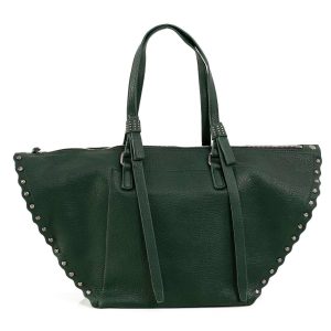 Green Women's Bag with studs