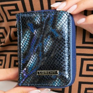 Blue Small Leather Ladies Wallet