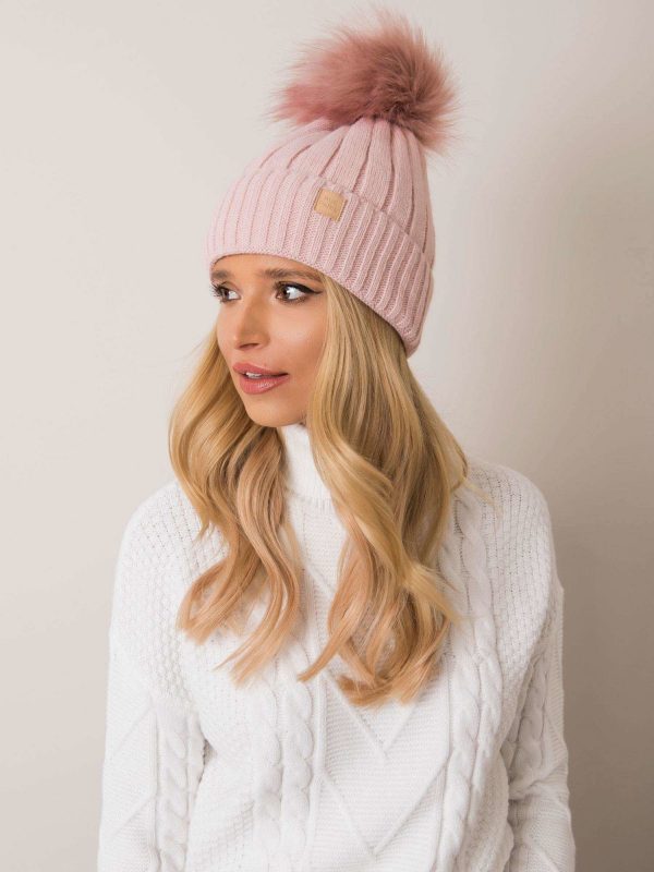 Pale pink winter hat RUE PARIS