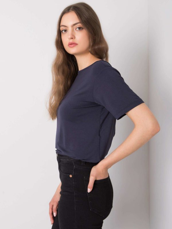 Navy blue casual blouse Giselle RUE PARIS