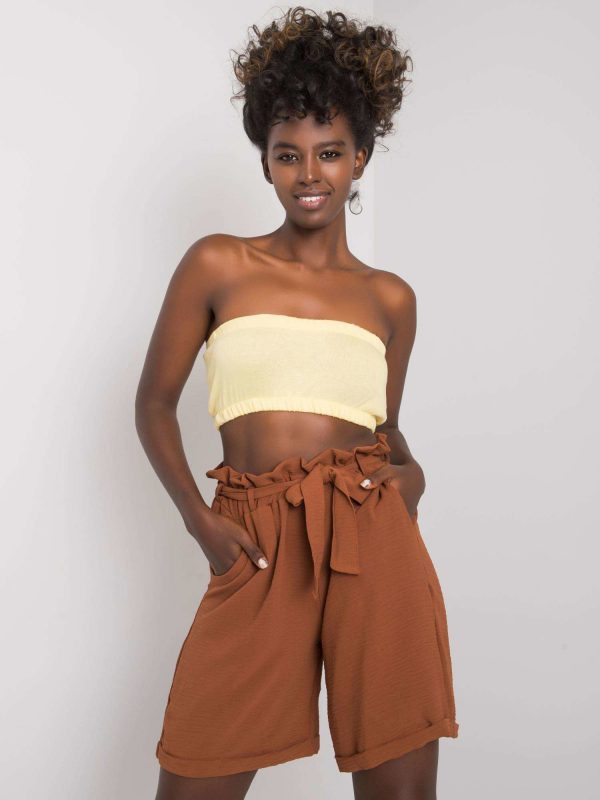 Brown shorts with stripe Adaeh