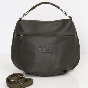 Khaki eco-leather handbag