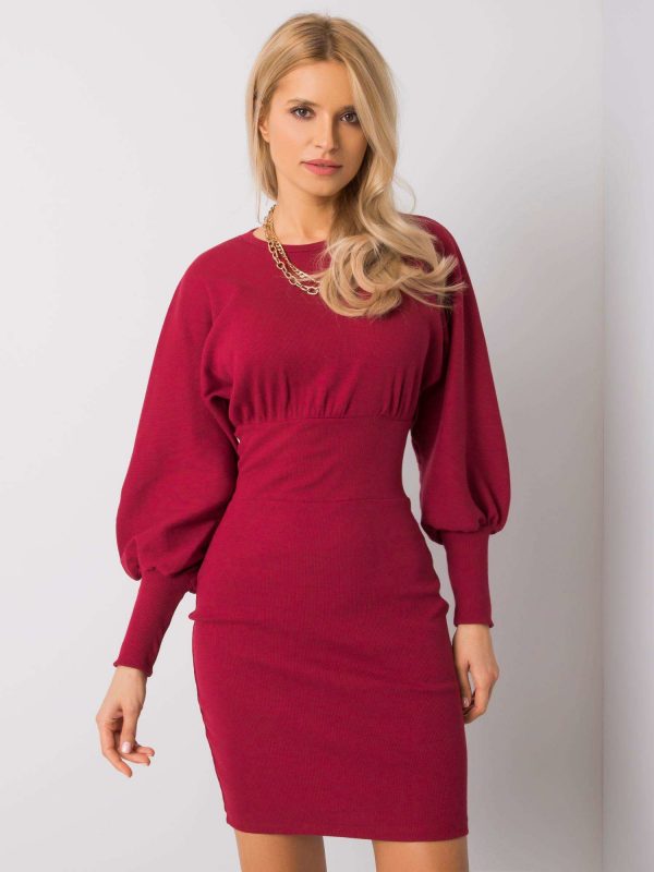 Burgundy dress Leticia RUE PARIS