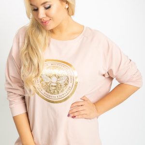 Dirty pink blouse plus size Logo