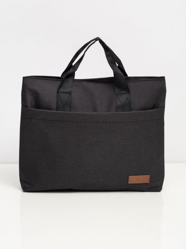 Black Fabric Laptop Bag